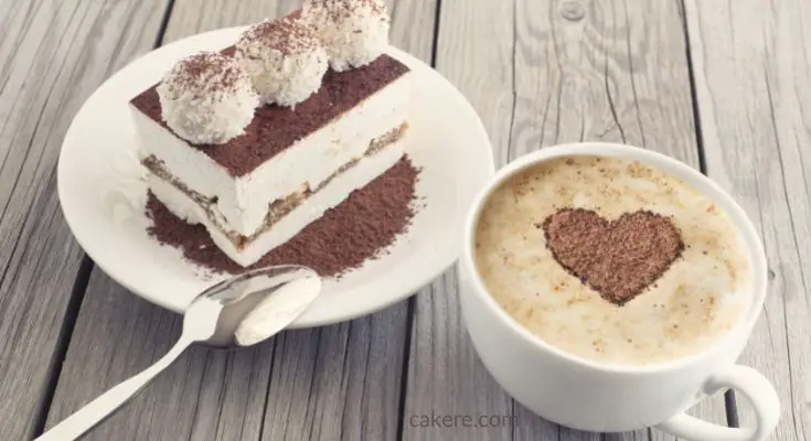 Coffee and chocolate cake