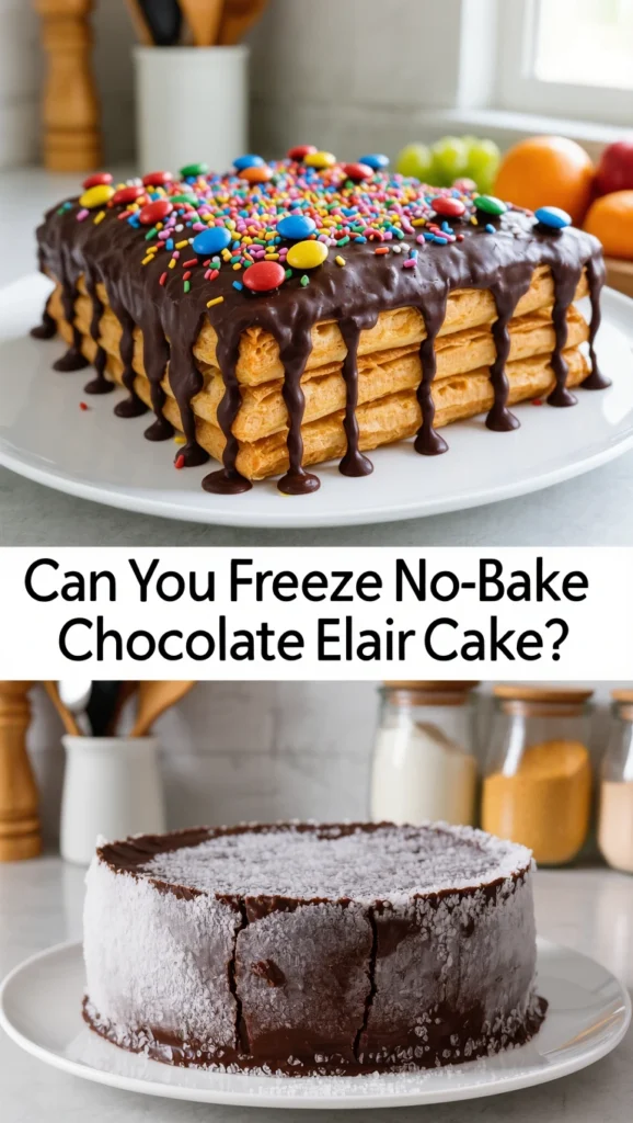 Can You Freeze No-Bake Chocolate Eclair Cake?