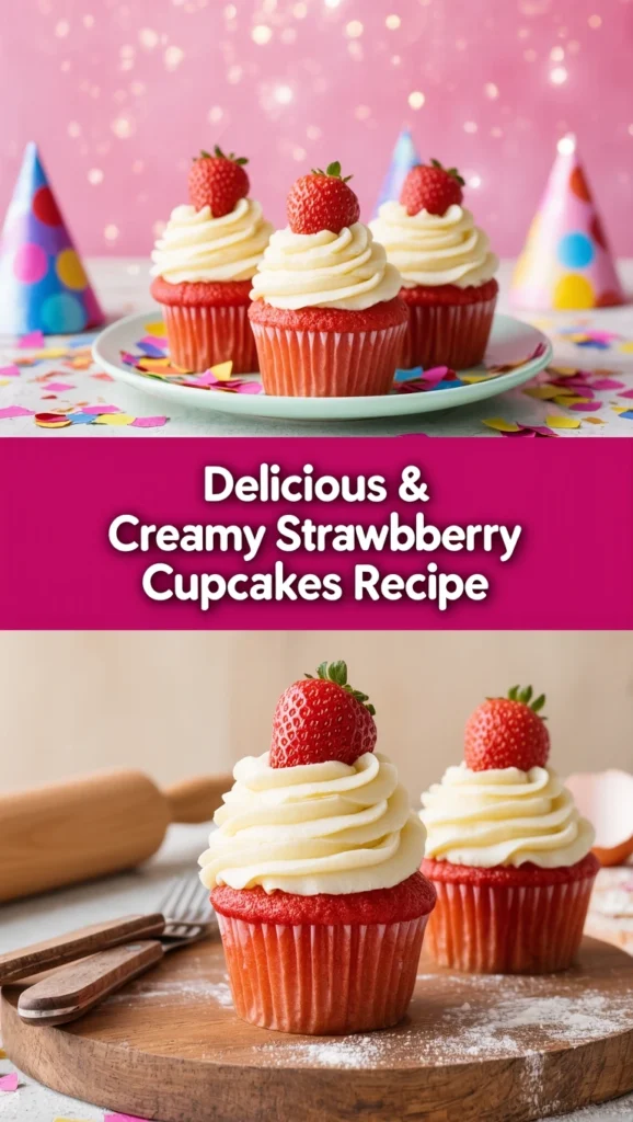 Delicious Strawberry Cupcakes Recipe