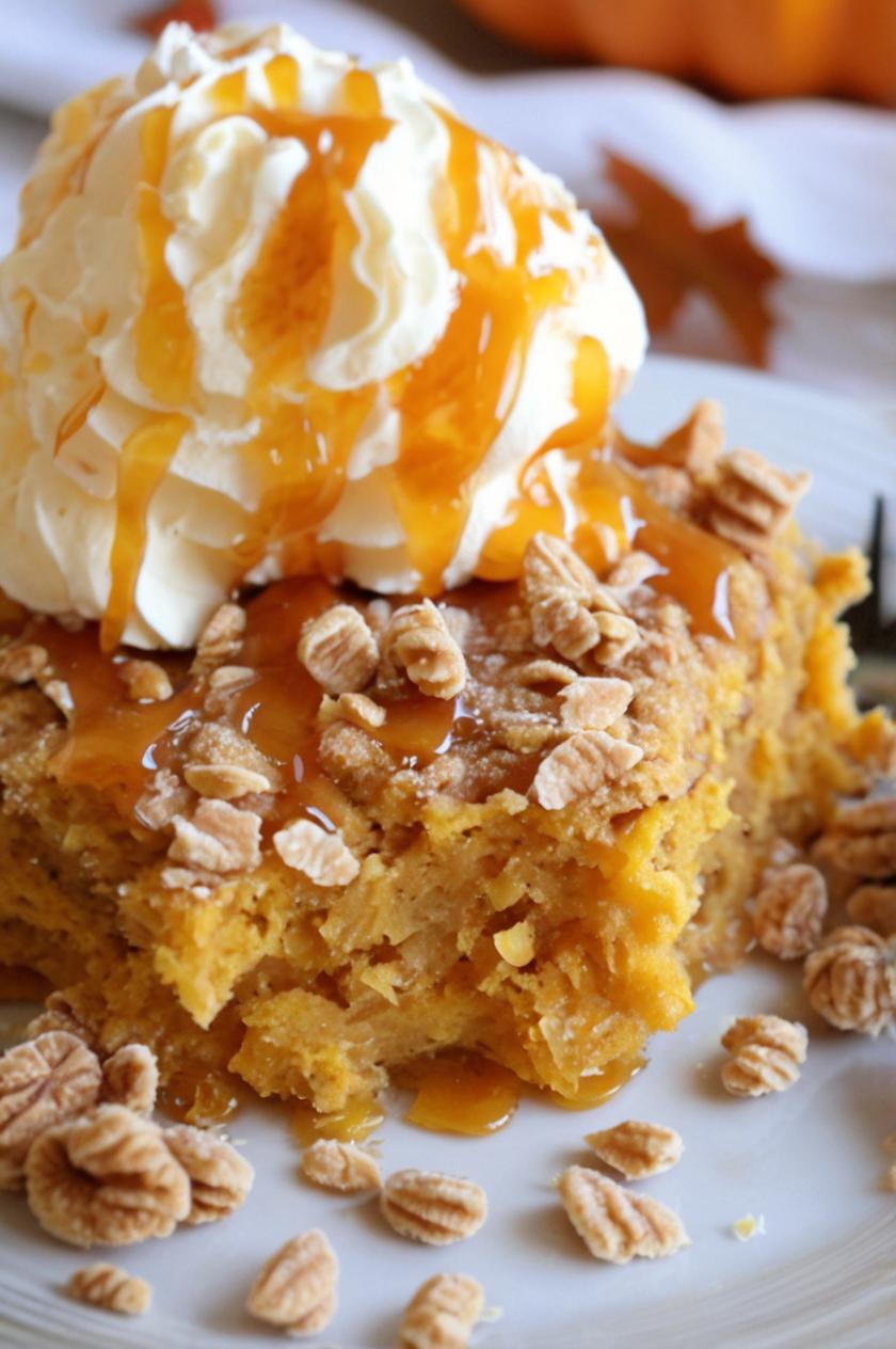 Pumpkin Dump Cake Recipe CakeRe