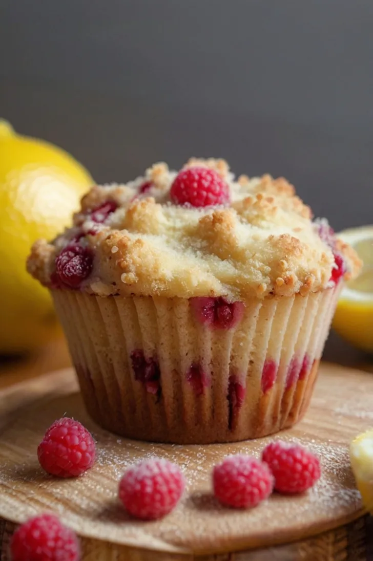 Lemon Raspberry Streusel Muffins 1