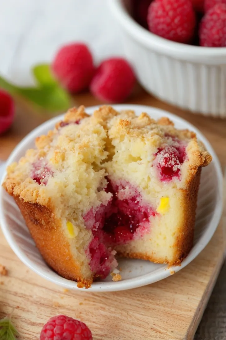 Lemon Raspberry Streusel Muffins 3