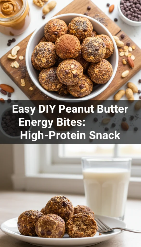 5-Minute Protein Peanut Butter Energy Bites – Quick & Healthy Snack