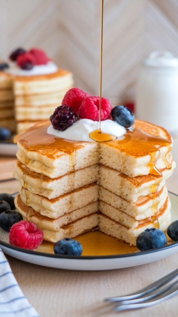 Fluffy 2-Ingredient Cottage Cheese Pancakes