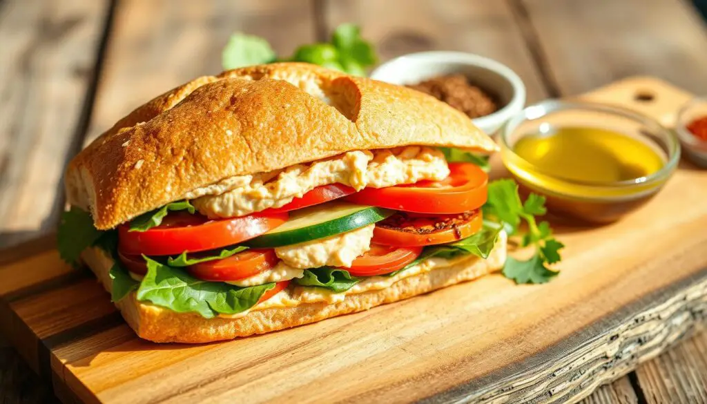 Mediterranean Veggie Sandwich Mediterranean Veggie Sandwich