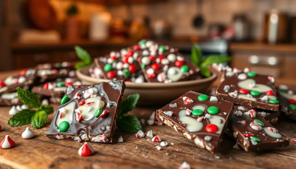 peppermint bark chocolate selection