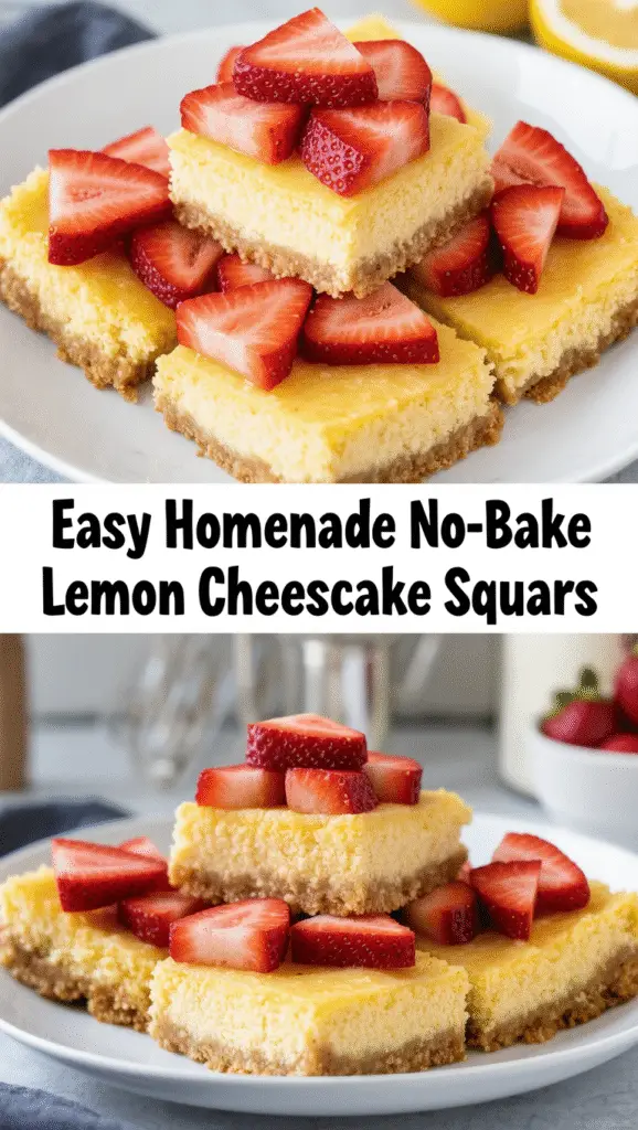 How to Make No Bake Lemon Cheesecake Squares