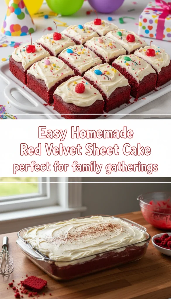 Easy Recipe for Homemade Red Velvet Sheet Cake