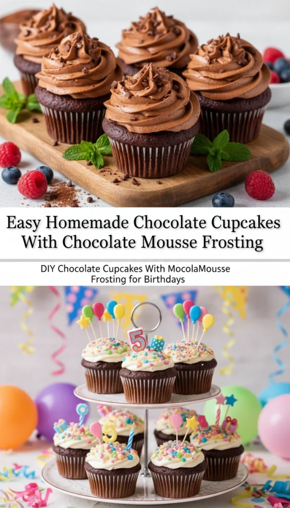 Homemade Chocolate Cupcakes With Chocolate Mousse Frosting: A Step-by-Step Guide