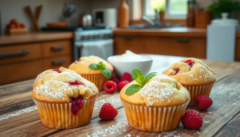 How to make Greek Yogurt Raspberry Muffins
